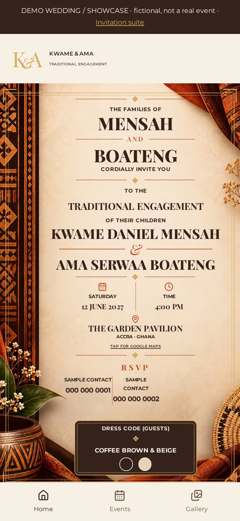 Example of our Wedding Essentials work